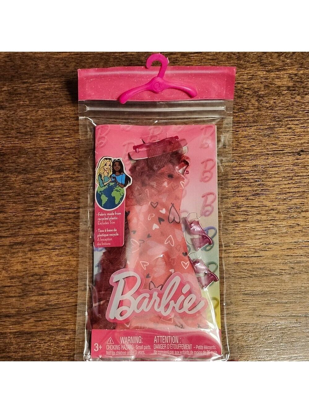 PRETTY BARBIE Fashion Dress Heats with Frill and High Heels BNIP